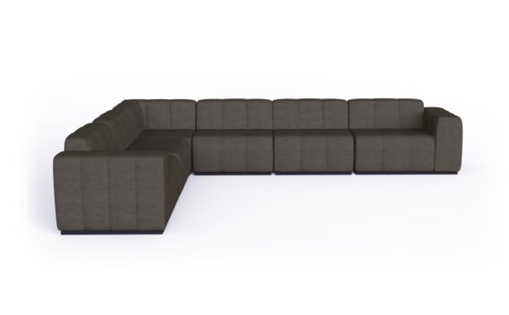 Connect Modular 6 L-Sectional Modular Sofa - Flanelle by Blinde Design