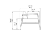 Sit A28 Chair - Technical Drawing / Side by Blinde Design