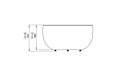 Circ M1 Coffee Table - Technical Drawing / Front by Blinde Design