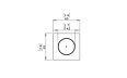 Square Nº 2 - Technical Drawing / Top by Blinde Design